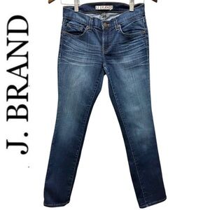 065 J BRAND | USA Dark Blue Heritage Mid Rise Skinny Flare Martini Jeans (Sz 25)